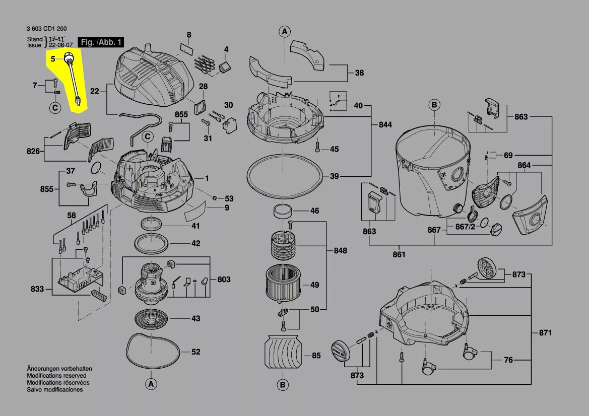 Cable d\'alimentation réf. 1 619 PB0 805 Bosch
